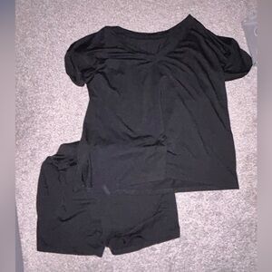 Bundle - Black and Gray Short Sleeve Top and Shorts Lounge Set